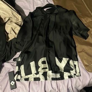 Men’s silk button up Burberry shirt